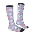 thumbnail image 3 of Vsdgher Cartoon Poodle Dog Print Thigh High Socks Extra Long Stretchy Sock Women Over Knee High Opaque Stocking Daily Wear, 3 of 5