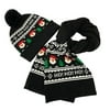 Christmas Hat Scarf Set Cute Knitted Warm Hat Warmer for Boys Girls Adults