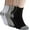 3 Color Assorted 6 Pairs, variant on Quarter Ankle Compression Athletic Cotton Mesh Hiking Socks Without Logo