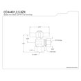 thumbnail image 3 of Kingston Brass Millennium 1/2" FIP X 1/2" OD Compression Angle Valve, Satin Nickel, 3 of 3