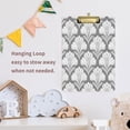 thumbnail image 6 of Acrylic Writing Board Silver 12.5*9 Inch Clipboards Transparent Acrylic Material Suitable For Office Classroom Teachers Fashion Bloggers Stationery Enthusiasts White Flowers Pattern, 6 of 9