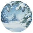 thumbnail image 3 of Ryvnso Winter Snowflake on Tree Round Plate Mats Dining Table Placemat Set of 4 for Holiday Decoration, 3 of 7
