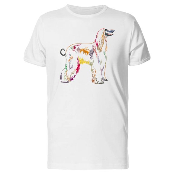 Colorful Afghan Greyhound Dog Tee Men's -Image by Shutterstock