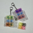 thumbnail image 4 of Keyboard Fidget Keychain with LED Lights, 4-in-1 Stress Relief Clicker Toy, 6-Key Sensory Decompression Finger Toy for Anxiety Relief, Kids Adults Office Travel Gift, 4 of 10