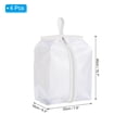 thumbnail image 2 of Uxcell Shoe Bags for Travel, Foldable Transparent Shoes Pouch, White 4 Pack, 2 of 6