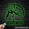 thumbnail image 3 of Craftnamesign Sunset Guitar Player Metal Wall Art LED Light, Guitarist Name Sign, Guitar Decor, 3 of 5