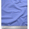 thumbnail image 1 of Soimoi Blue polyester Crepe Fabric Cookies Food Printed Fabric 1 Yard 42 Inch Wide, 1 of 5