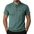 thumbnail image 3 of Oalirro Men's Short Sleeve Polo Shirt | Casual Slim Fit Tee with Collar & Chest Pocket for Daily, 3 of 8