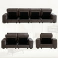thumbnail image 3 of MAEVIS Darkgrey U Shape Sectional Sofa for Living Room/Office 7 Seater Sofa Sets with Large Storage Space Comfy Chenille Cover (4-Seat Modular Sofa & Loveseat & Armchair), 3 of 6