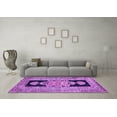thumbnail image 3 of Ahgly Company Indoor Round Abstract Purple Contemporary Area Rugs, 5' Round, 3 of 4