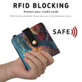 thumbnail image 4 of Small Wallet For Women Bifold Leather Pocket Coin Credit Card Holder With RFID Blocking Colorful Turtle Design, 4 of 6