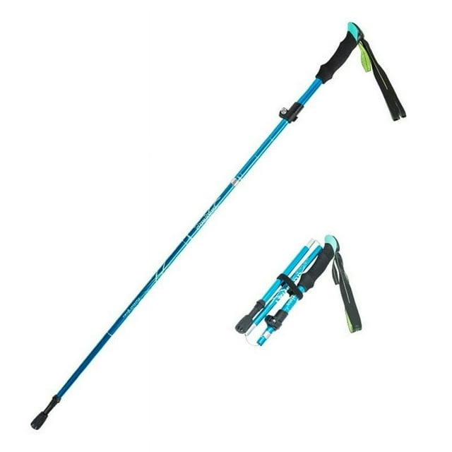 YOPTOP Poteaux de Randonnée Pliables Légers et Durables Poteaux de Randonnée Poteaux de Ski pour Marche Nordique Poteaux pour Ski et Randonnée Sports de Montagne Poteaux de Randonnée, Bleu Ciel
