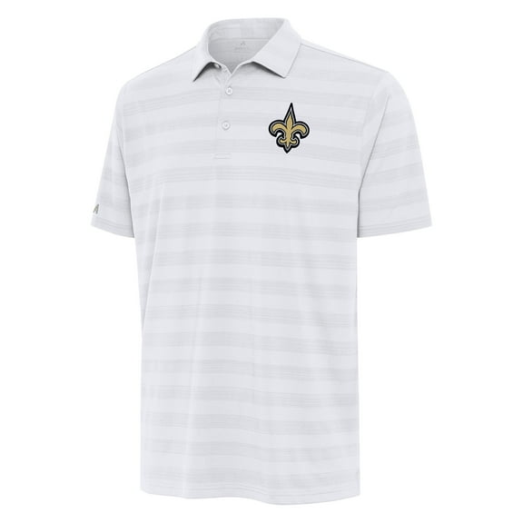 Men's Antigua White New Orleans Saints  Tunnel Polo