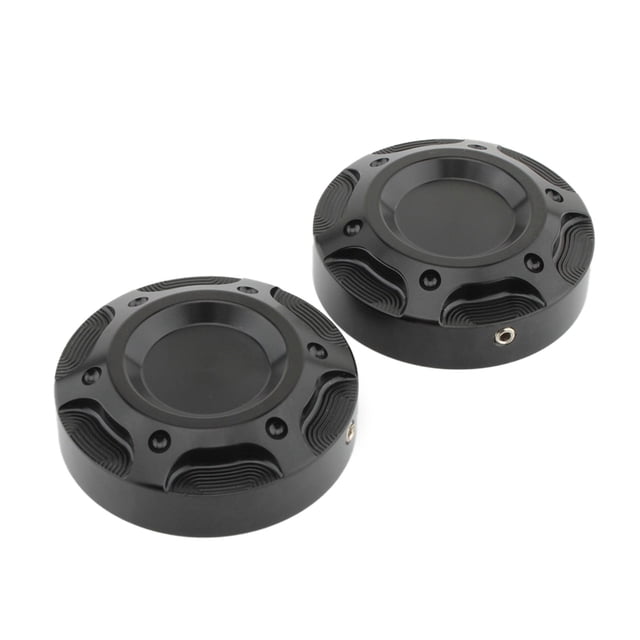 2x Motorcycle Frame Hole Cover Cap, Frame Hole Plug Decorative Cap Cover, Spare black