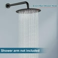 thumbnail image 3 of Pommeau de Douche Pluie 12 Pouces Rond Haute Pression Ultra-Fin Acier Inoxydable 304 Haute Débit avec Buse en Silicone - Chrome, 3 of 8