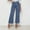 Light Blue, variant on Women's Pants With Pockets And Elastic Waistband High Rise Staright Leg Fashion Comfortable Casual Versatile Pocket Straight Leg Trousers Long Pants