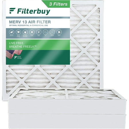 

Filterbuy 18x18x4 MERV 13 Pleated HVAC AC Furnace Air Filters (3-Pack)