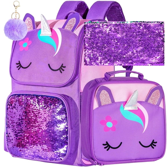 Kids Backpack and Lunch Box Set for Boys, 3PCS Preschool Bookbag with Matching Lunch Bag & Pencil Case, Kindergarten Elementary School Backpack for Students
