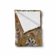 thumbnail image 2 of Ocean Soft Flannel Fleece Blanket, Underwater Starfish Shell Mollusk Seaurchin Sea Horse Pearl Illustration, Cozy Plush for Indoor and Outdoor Use, 70" x 90", Ginger Cinnamon Cocoa, by Ambesonne, 2 of 6