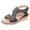 Gray, variant on Espadrilles for Women Peep Toe Wedge Sandals Lightweight Cutout Soft Leather Slingback Wedges Heels Brown Size 7.5