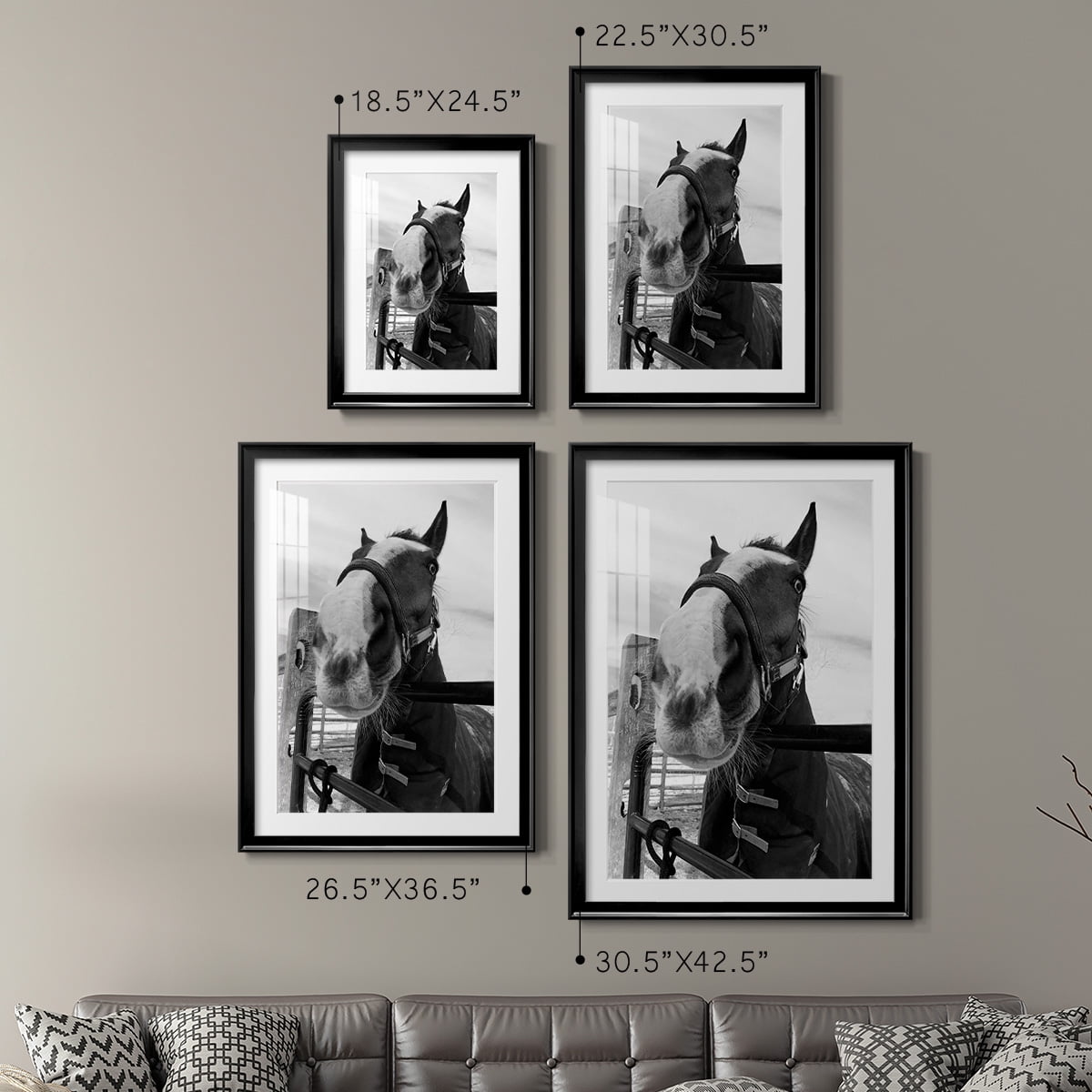 Wexford Home Argenteuil Premium Framed Print, 22.5" x 30.5" - Ready to Hang, Black (Set of 2)