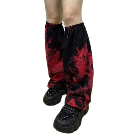 

✪ Women Punk Calf-Length Socks Bloody Gothic Leg Warmer Cosplay Flared Foot Cover