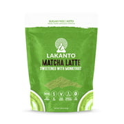 Lakanto Matcha Latte - Green Tea Powder with Shelf Stable Probiotics and Fiber, Sugar Free, Monkfruit Sweetener, Keto Diet Friendly, Vegan, Detox and Destress, Antioxidants, Authentic (10 Oz)