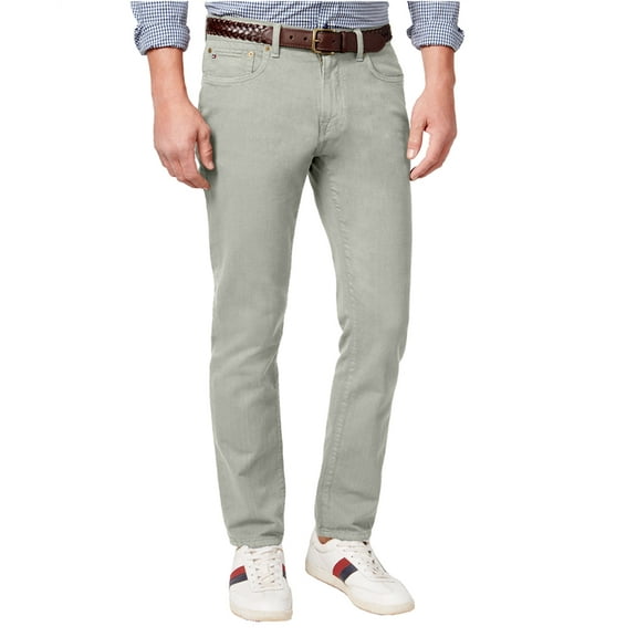 Tommy Hilfiger Mens Straight-Fit Straight Leg Jeans