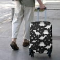thumbnail image 3 of Black Dinosaurs Leaves Stars Pattern Luggage Cover Fashion Suitcase Cover Baggage Covers Fit 25-28 Inch Luggage (Go Travel), 3 of 5