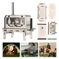 thumbnail image 5 of Yucurem Mini Tent Stove with Chimney Stainless Steel Aroma Diffuser for Outdoor Camping Camping Kitchen Utensils (Silver), 5 of 10