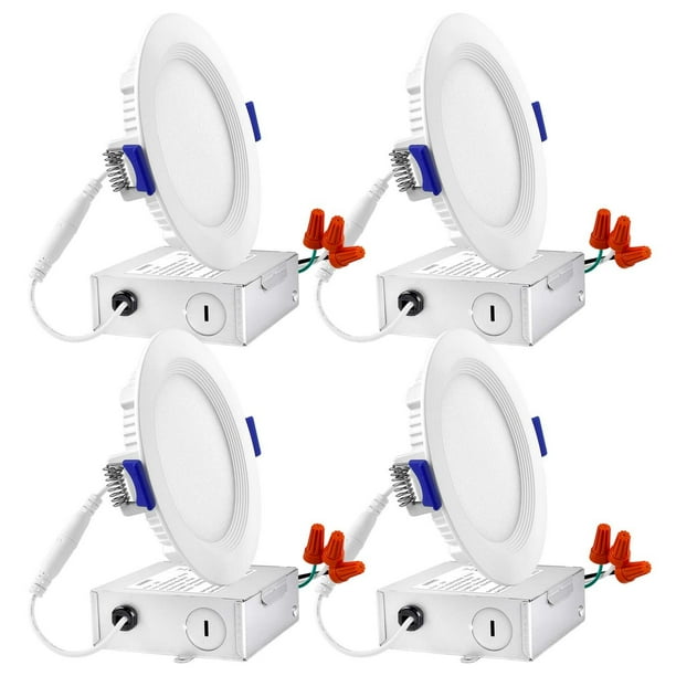 Luxrite 4 Inch Ultra Thin Led Recessed Light With Junction Box 10w 5000k Bright White Dimmable 650 Lumens Slim Ceiling Ic Rated Airtight Energy Star Etl Listed Pack Com - Slim Recessed Ceiling Lights Luxrite 4 Inch Ultra Thin Led Recessed Light With Junction Box 10w 5000k Bright White Dimmable 650 Lumens Slim Ceiling Ic Rated Airtight Energy Star Etl Listed Pack Com - Slim Recessed Ceiling Lights