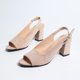 thumbnail image 4 of Negro Puntado Tacones Del Dedo Del Pie de Moda Peep-Toe Slingbacks con 2-3 Pulgadas Bloque de Tacón para la Oficina Y el Desgaste Casual, Bloque Negro Tacón Sandalias Correa Ajustable Beige Opción, 4 of 9
