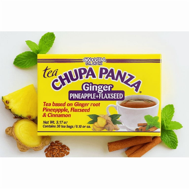 GN+Vida Chupa Panza, Tea Based Ginger Root, Pineapple, Flaxseed