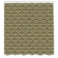 thumbnail image 3 of Ambesonne Damask Shower Curtain, Brown Royal Vintage, 69"Wx84"L, Yellow Black, 3 of 5