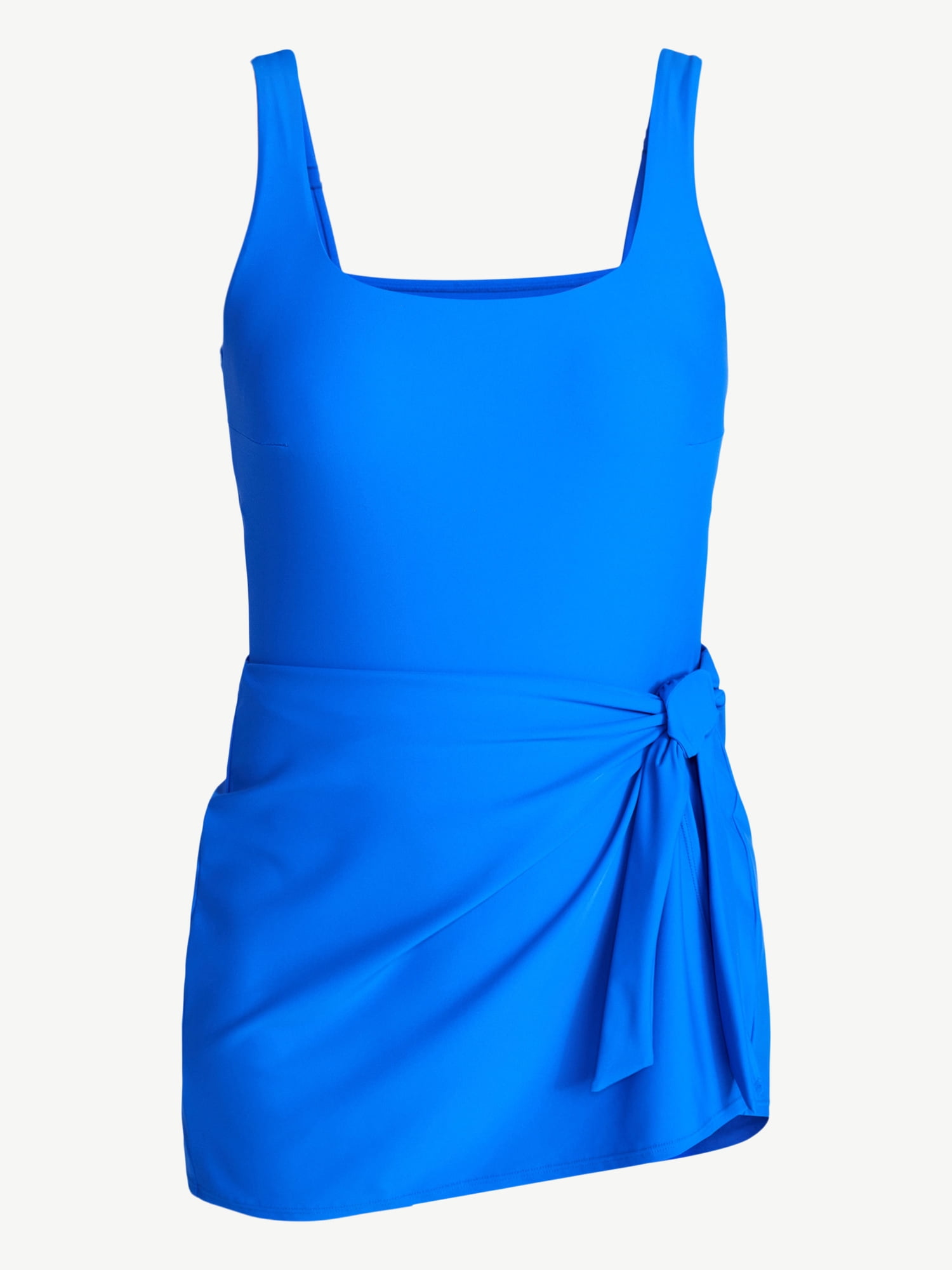 Time and Tru Women's and Women's Plus Size Wrap Swim Dress, Sizes XS-3X