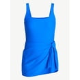 thumbnail image 2 of Time and Tru Women's and Women's Plus Size Wrap Swim Dress, Sizes XS-3X, 2 of 5