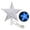 Blue, variant on Bluethy Christmas Tree Topper Star with LED Light IP65 Waterproof Energy-saving Glowing Five-Pointed Star Holiday Ornament