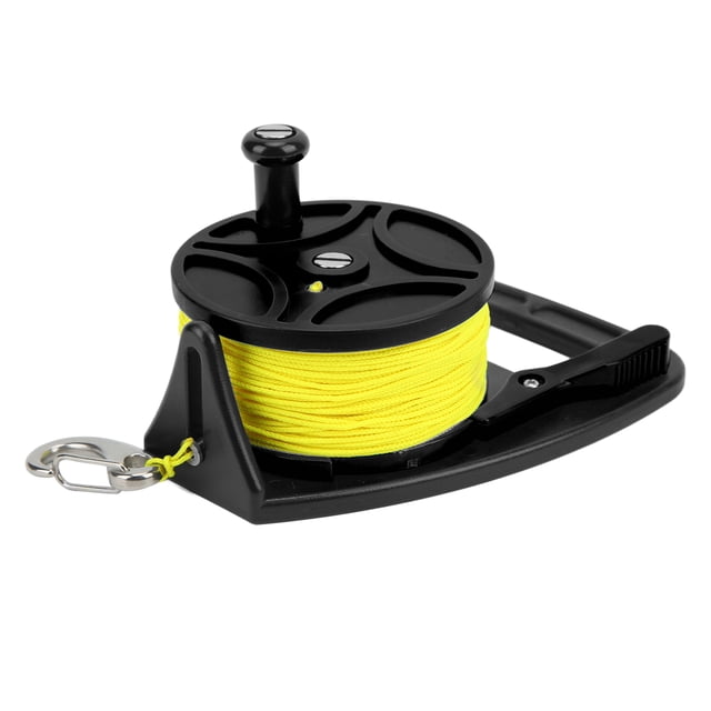 Anchor Rope Reel, Convenient Multi Purpose 8 Strands 83m Wire Dive Reel High Visibility For Exile Diving Black Wheel
