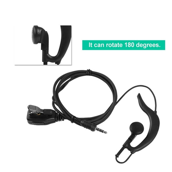 Auricular De Gancho Para La Oreja De 3,5mm Con Botón PTT, Micrófono, Altavoz, Auricular único Para Wakie Talkie