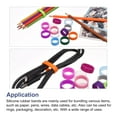 thumbnail image 5 of Unique Bargains Silicone Rubber Bands Rings Non-slip 1' Clear for Wrapping Paper, Cord Wraps, Bundle 5pcs, 5 of 5