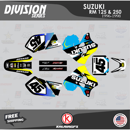 Kalair GFX Graphics Kit for Suzuki RM125 (1996-1998) Division Series