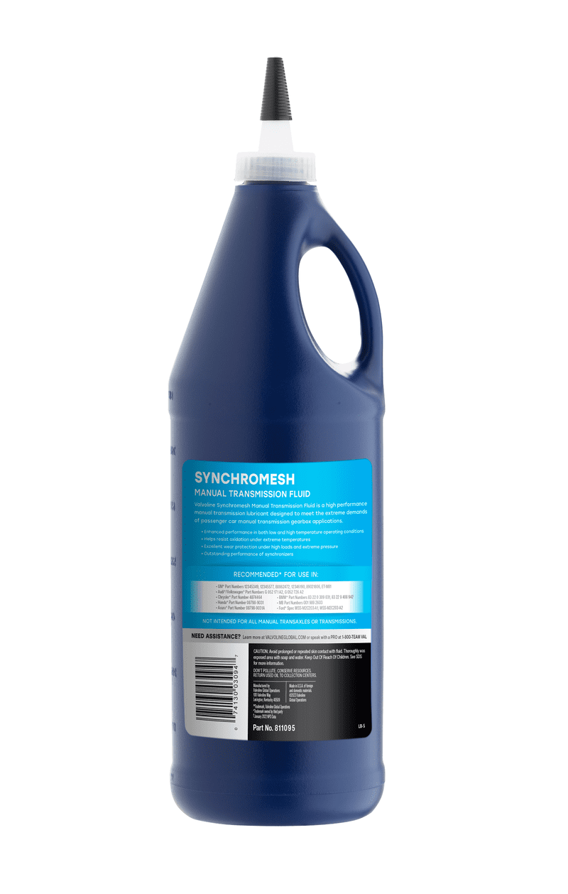 Valvoline Synchromesh Chrysler Manual Automatic Transmission Fluid, 4.00" x 4.00" x 12.50"