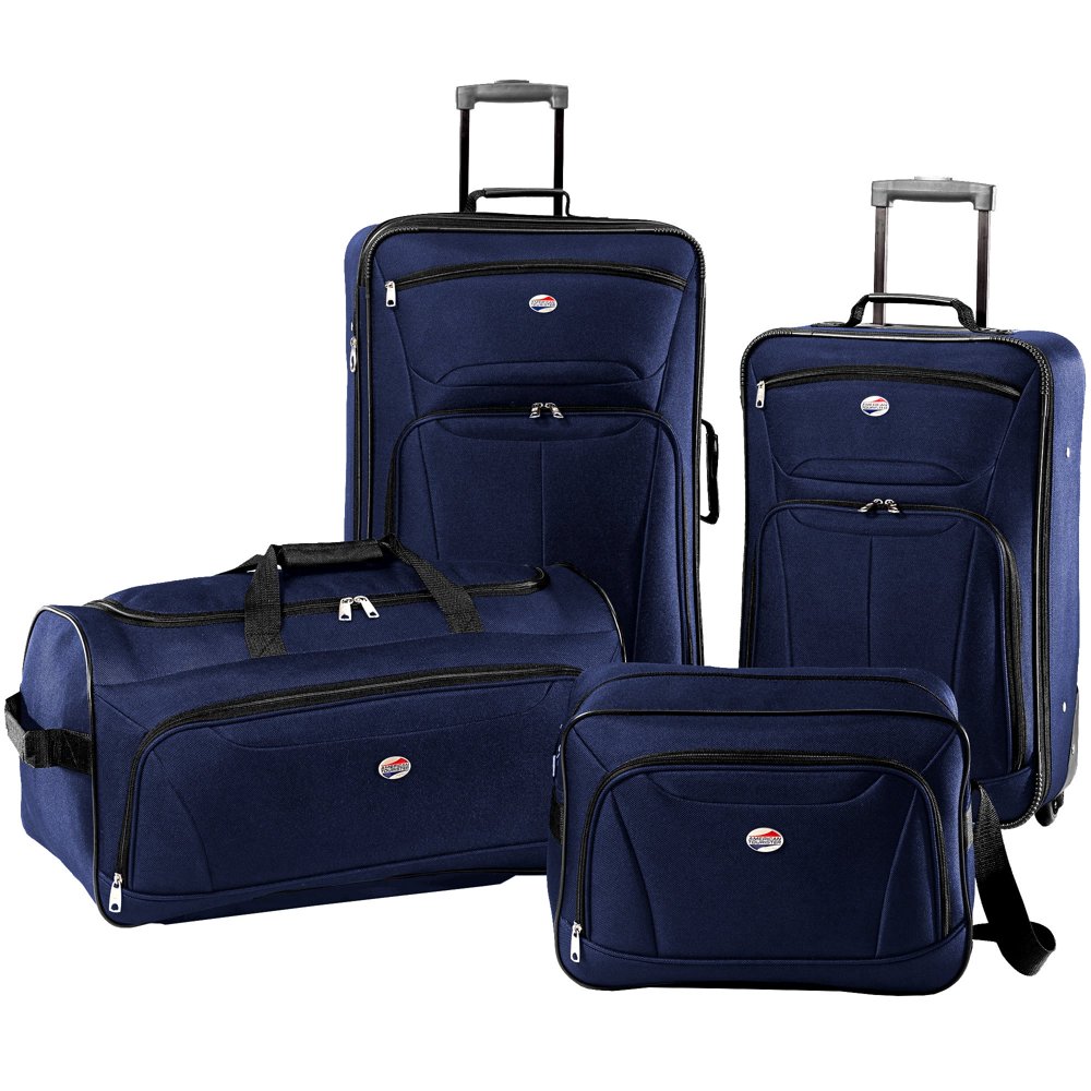 American Tourister Luggage Fieldbrook II 4 Piece Set (Navy) Walmart