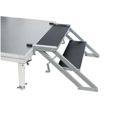 MorRyde STP224 3 Step Top Mounted Patio Entry Step, Black & Aluminum ...