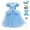 Blue-Flower, variant on IBTOM CASTLE Kids Girls Cinderella Princess Cosplay Costume Dress&Accessories Party Carnival Fancy Dress up Long Evening Gown 3-4 Years Blue