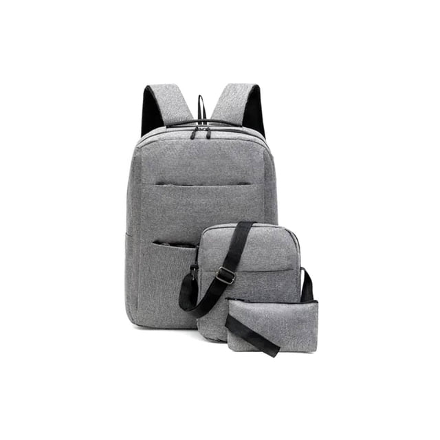 Set de mochilas de 3 piezas para ordenador - Gris