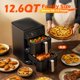 thumbnail image 5 of Cesta doble Air Fryer Mirtan de 12,6 litros para 10 a 12 personas, color negro, 5 of 9