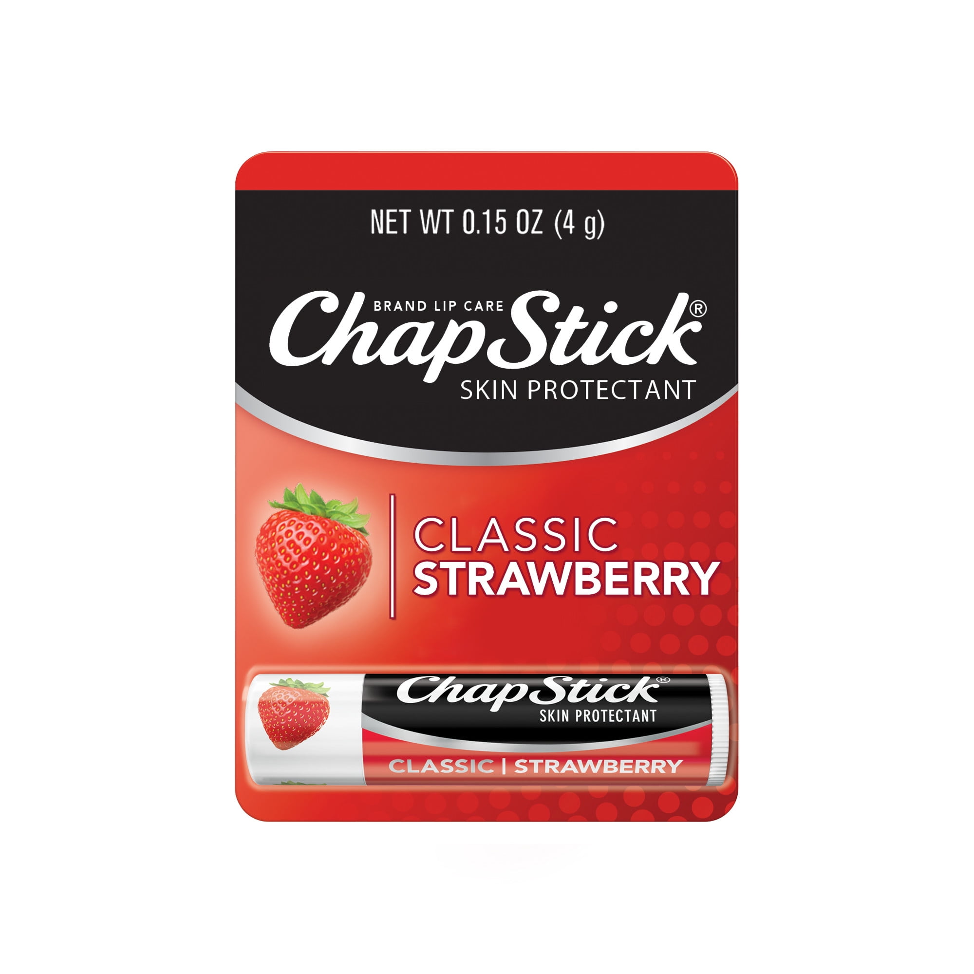 ChapStick Classic Strawberry Lip Balm Tubes 0.15 Oz