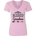 thumbnail image 3 of Inktastic Blessed Grandma for Grandmother Women's V-Neck T-Shirt, 3 of 5