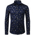 thumbnail image 1 of Camisas hawaianas de manga larga, camisas con flores doradas, camisas de moda para hombre, blusas casuales de playa, camisas de negocios, ropa para hombre con botones, 1 of 6